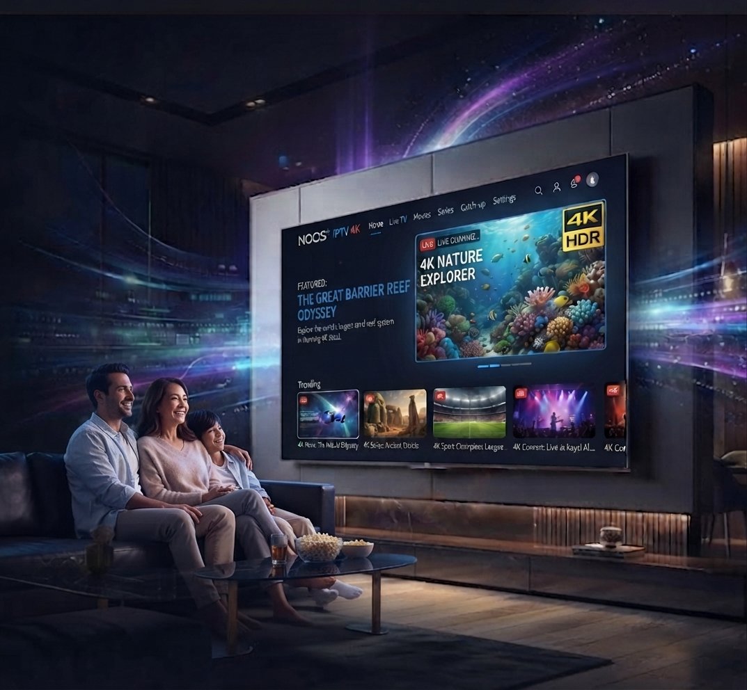 Clients satisfaits regardant la TV avec Noos+ IPTV